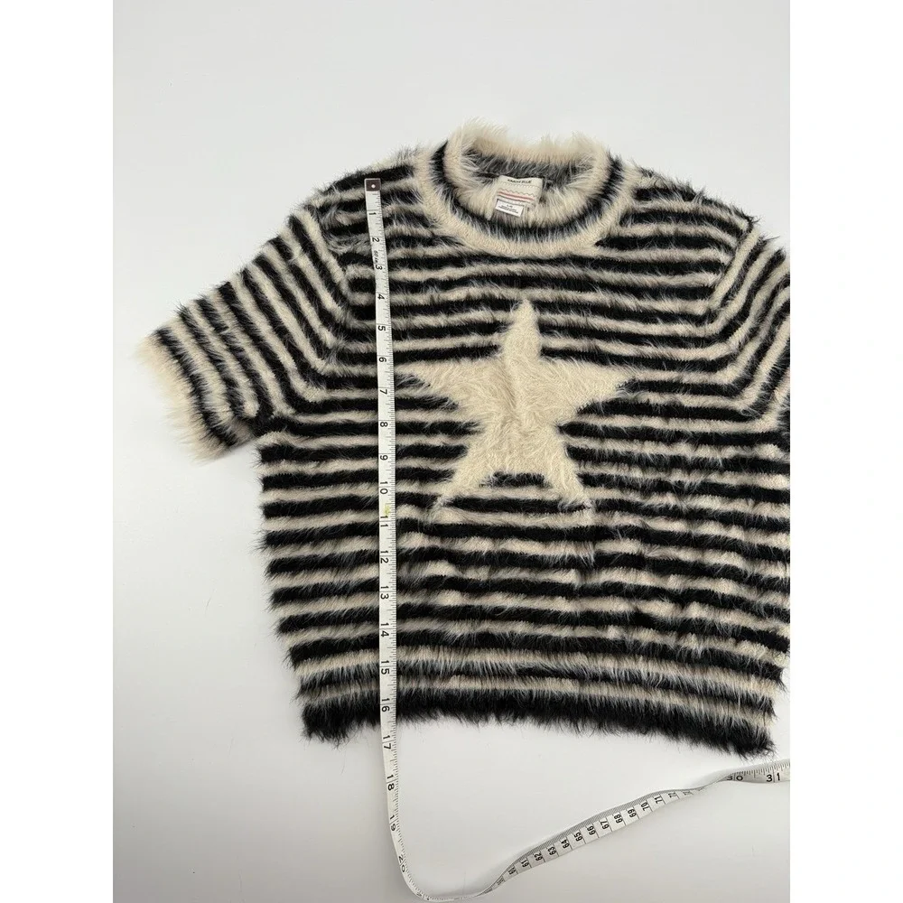 Kimchi blue Amelia Fuzzy Star Cropped Sweater Size L Urban Outfitters - Picture 5 of 6